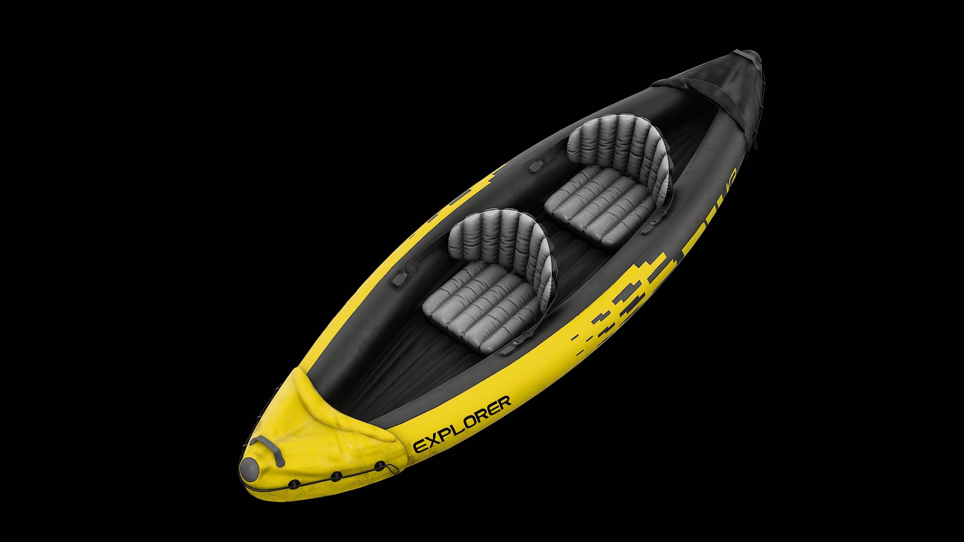 3D INTEX Explorer K2 Inflatable Kayak - TurboSquid 2325444