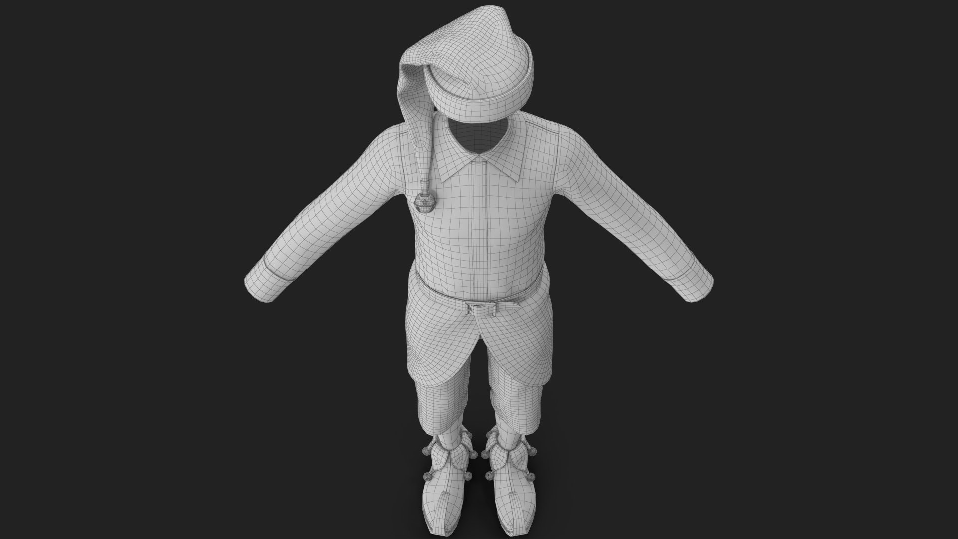 Christmas Elf Costume with Bells Male 3D model https://p.turbosquid.com/ts-thumb/7t/CdEK4g/hJ/wireframe_33/jpg/1754975832/1920x1080/fit_q87/35e04c0141f03e965d20bf24a9fb7d0f4ccb85ca/wireframe_33.jpg