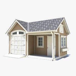 Garden shed 09 3D model
