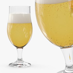 Golden Lager Beer Beverage Goblet 3D