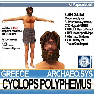ancient greek cyclops polyphemus 3d model