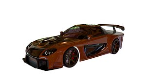 3D mazda rx7 fast and furious model