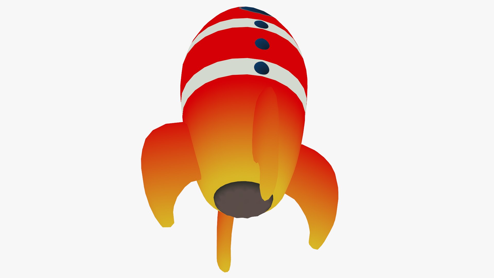 3d Cartoon Space Rocket