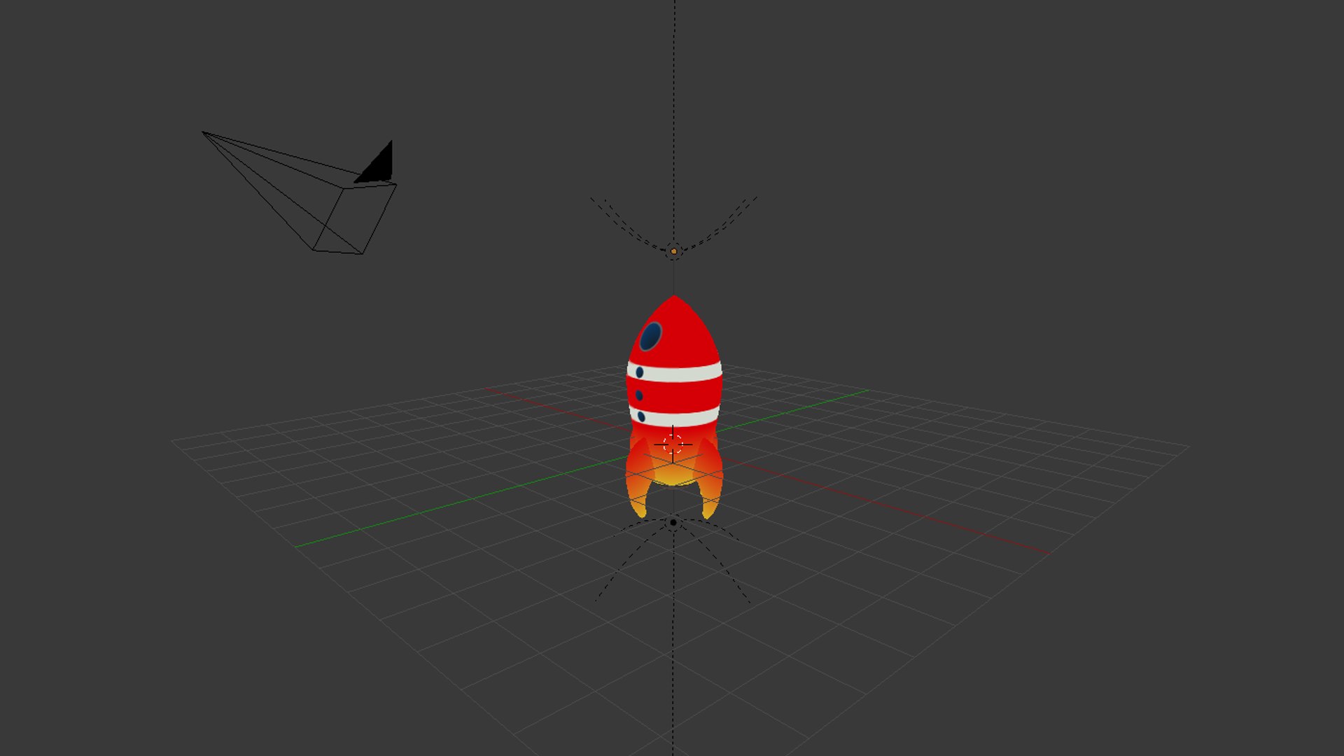 3d Cartoon Space Rocket