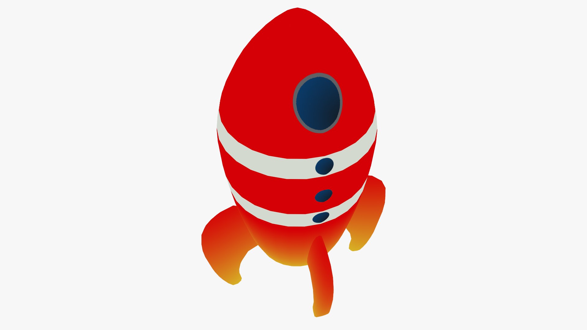3d Cartoon Space Rocket