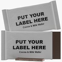 Editable Cocoa And Milk Wafer Cookie