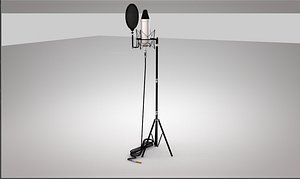 3D Studio Microphone 3d Model model