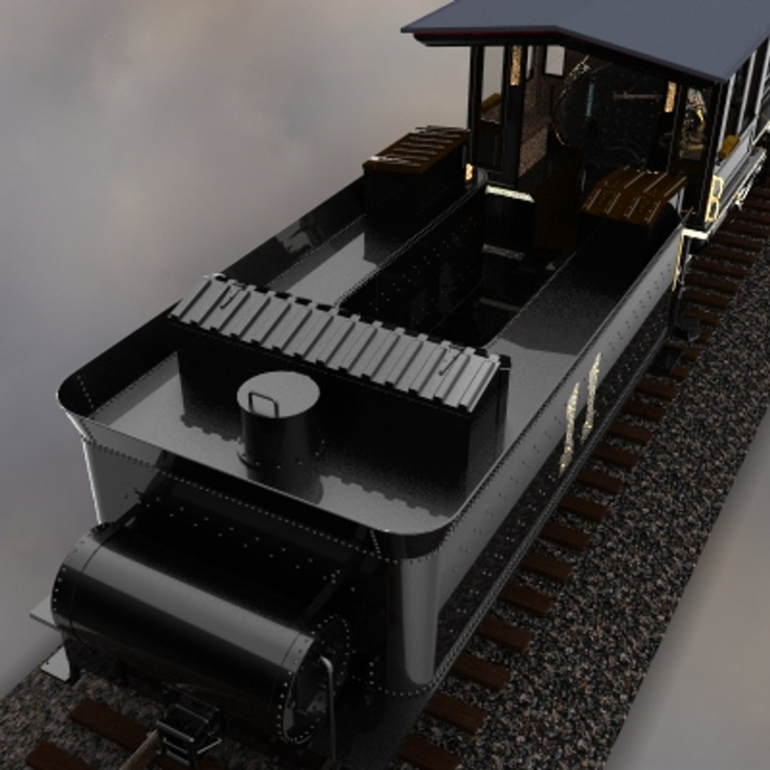 Locomotive Baldwin 2-6-0 Freight 3d Model