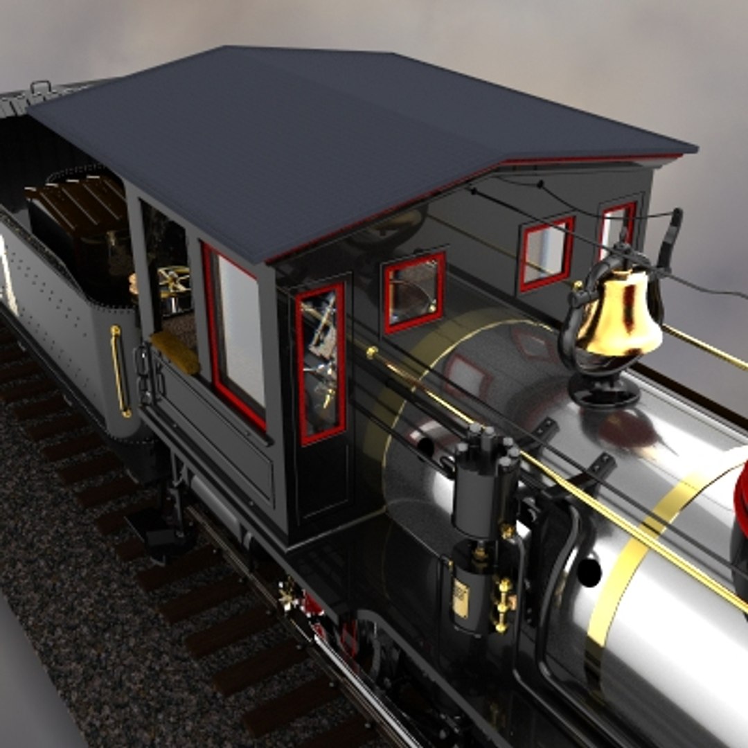 Locomotive Baldwin 2-6-0 Freight 3d Model