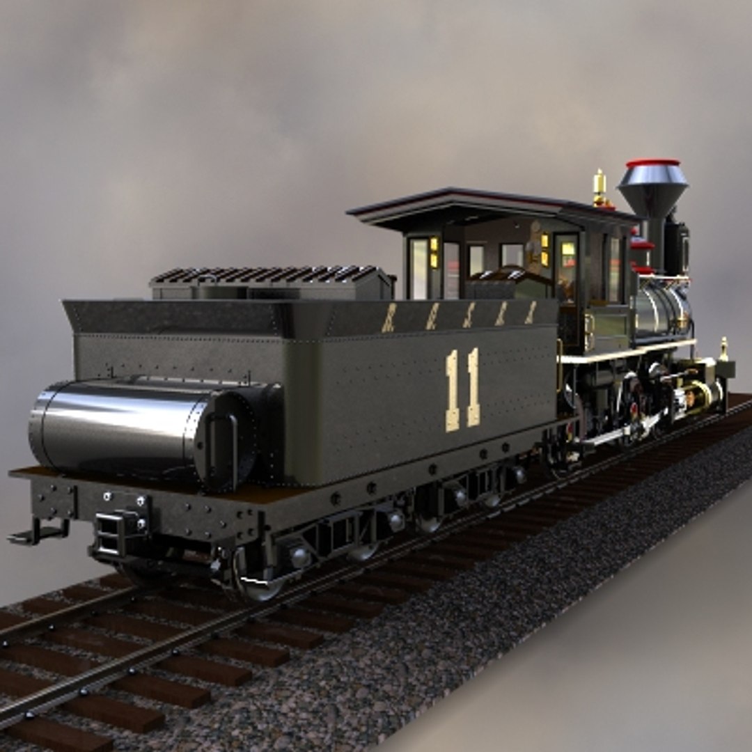 鉄道模型 NWSL On3 Baldwin 2-6-0 Locomotive Baldwin 2-6-0 Freight 3d Model