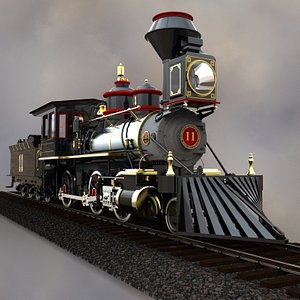 locomotive baldwin 2-6-0 freight 3d model