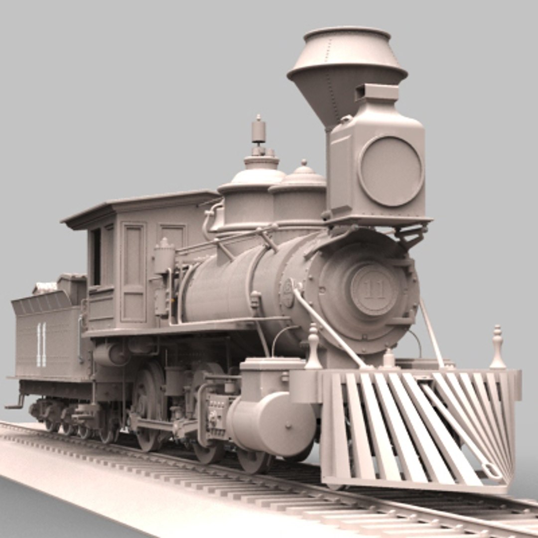 Locomotive Baldwin 2-6-0 Freight 3d Model