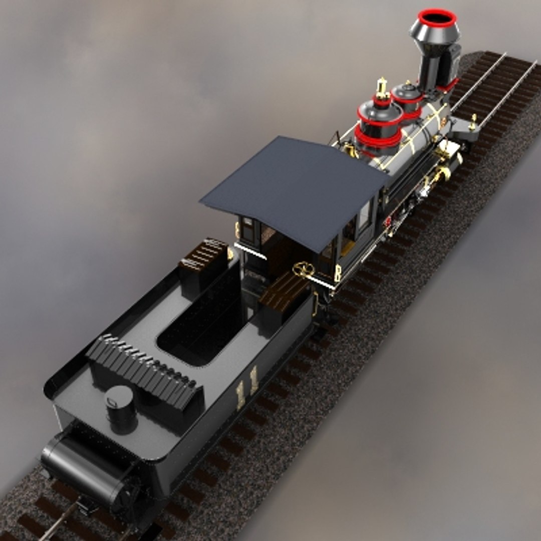 Locomotive Baldwin 2-6-0 Freight 3d Model