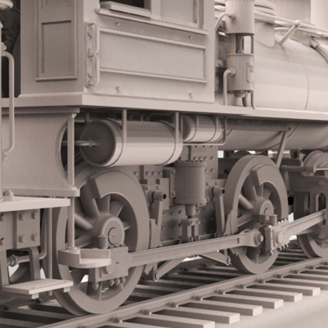 Locomotive Baldwin 2-6-0 Freight 3d Model