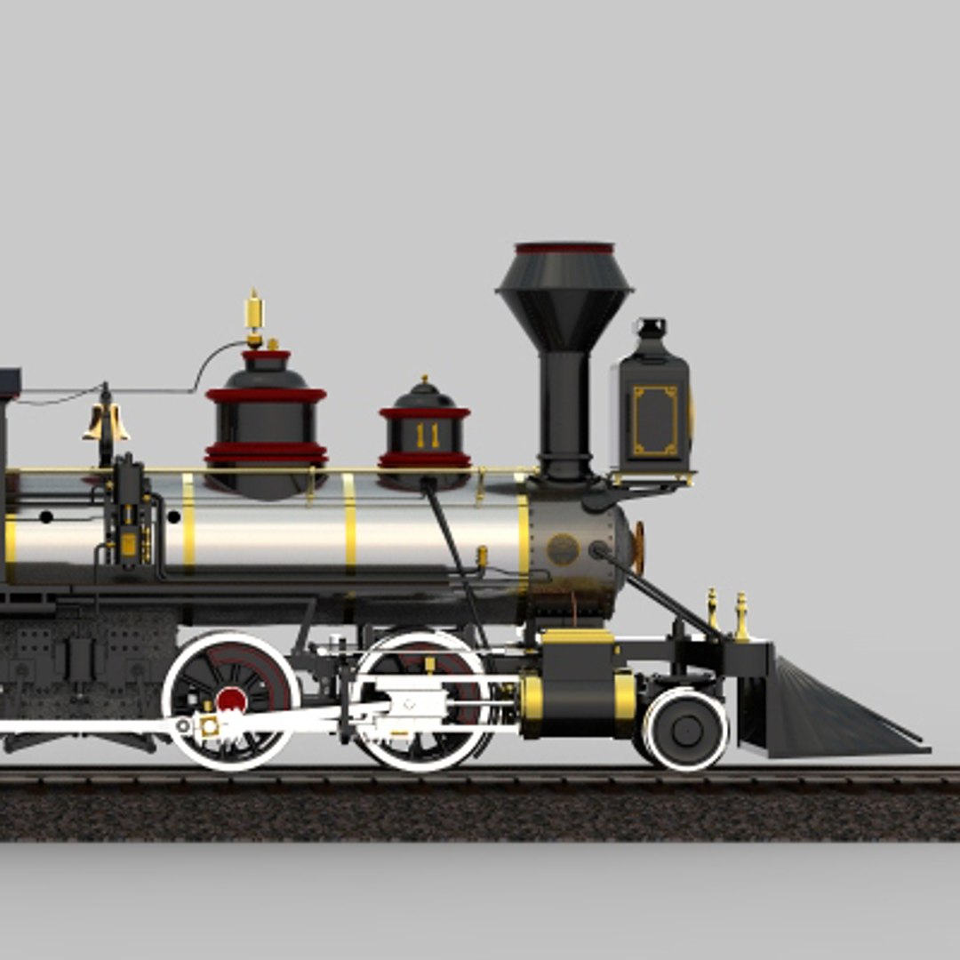 Locomotive Baldwin 2-6-0 Freight 3d Model