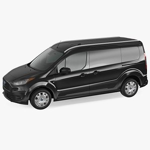 Ford Transit Connect Tailgate Black Rigged model