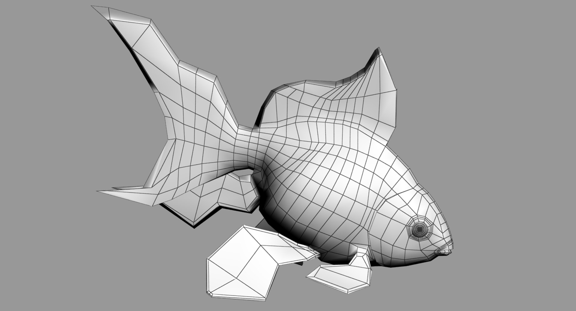 3D Gold Fish - TurboSquid 1196279