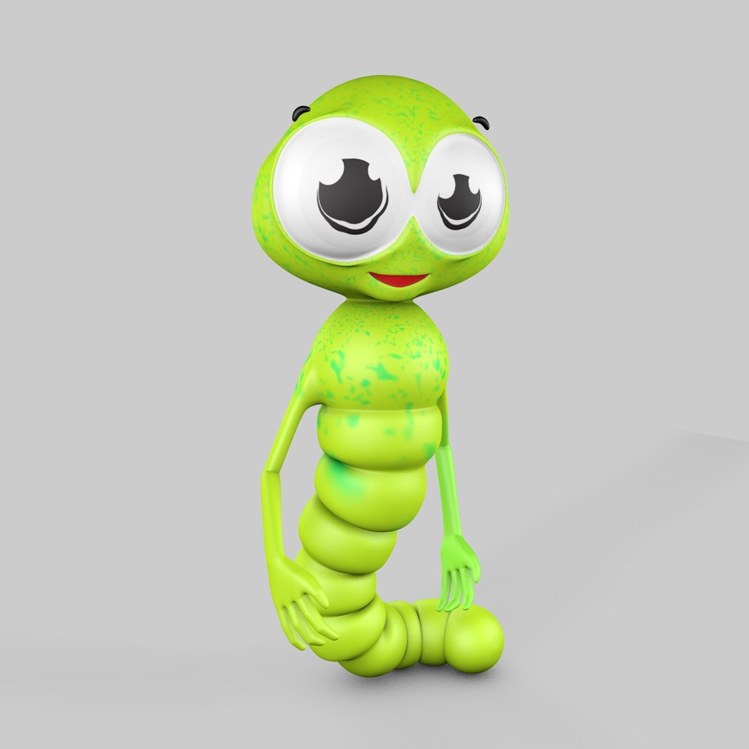3ds max rigged larva