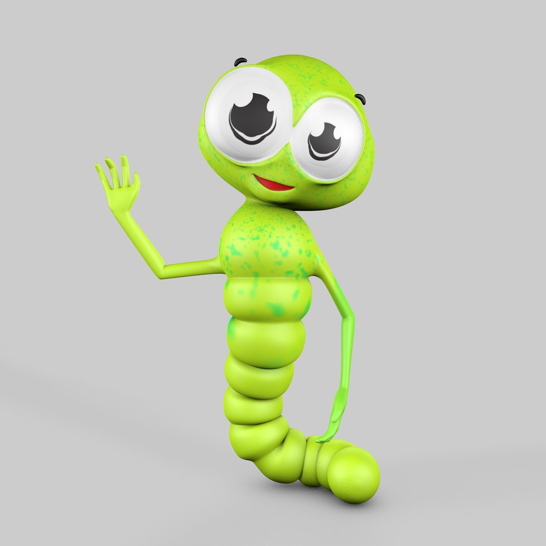 3ds Max Rigged Larva