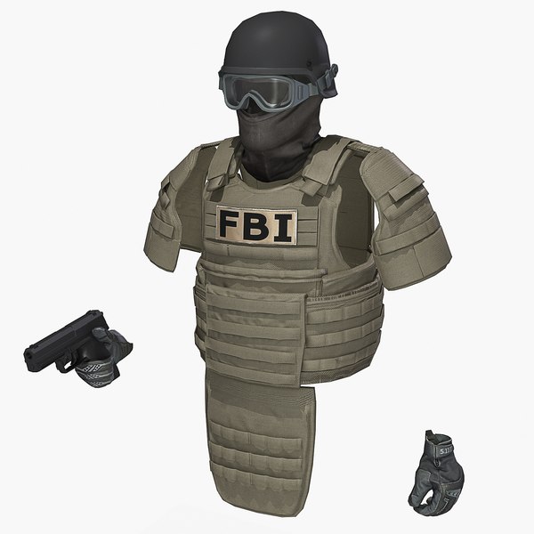 3D модель SWAT FBI HRT снаряжение - TurboSquid 1066609
