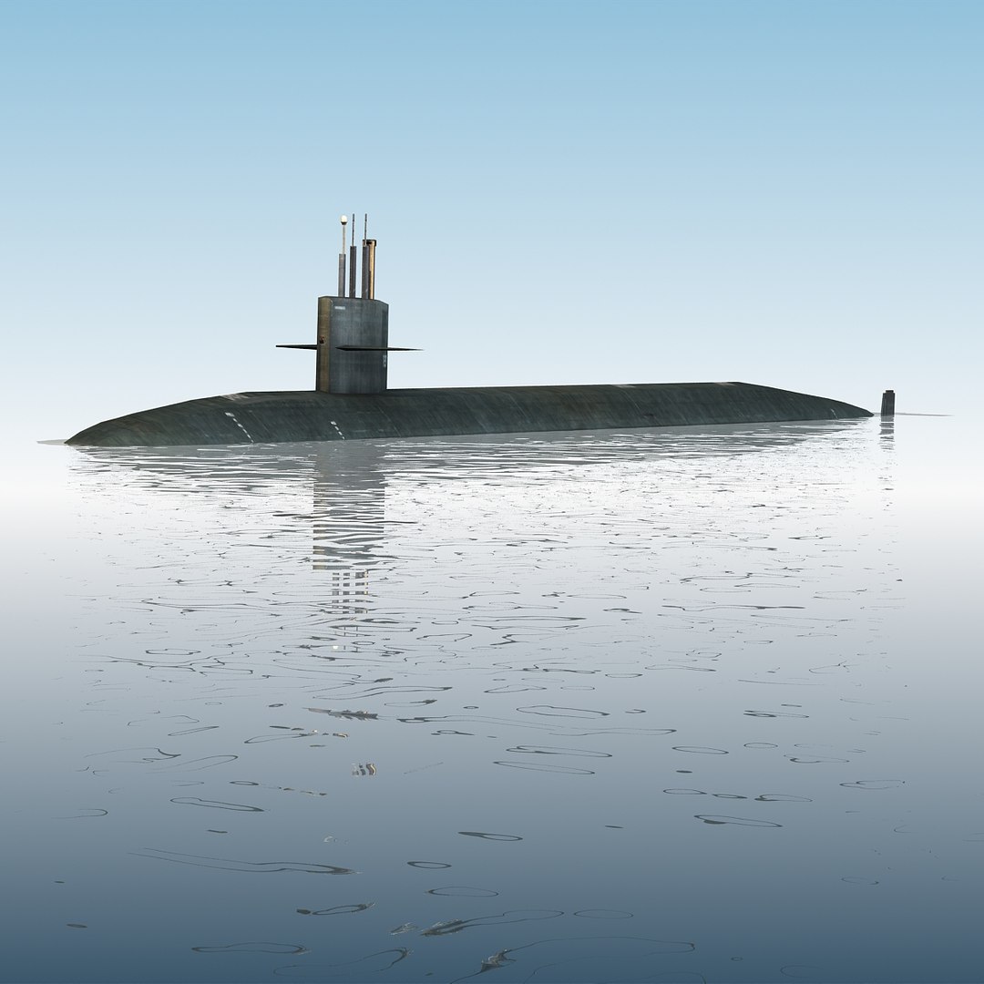 3d Model Uss Michigan Ssgn 727 