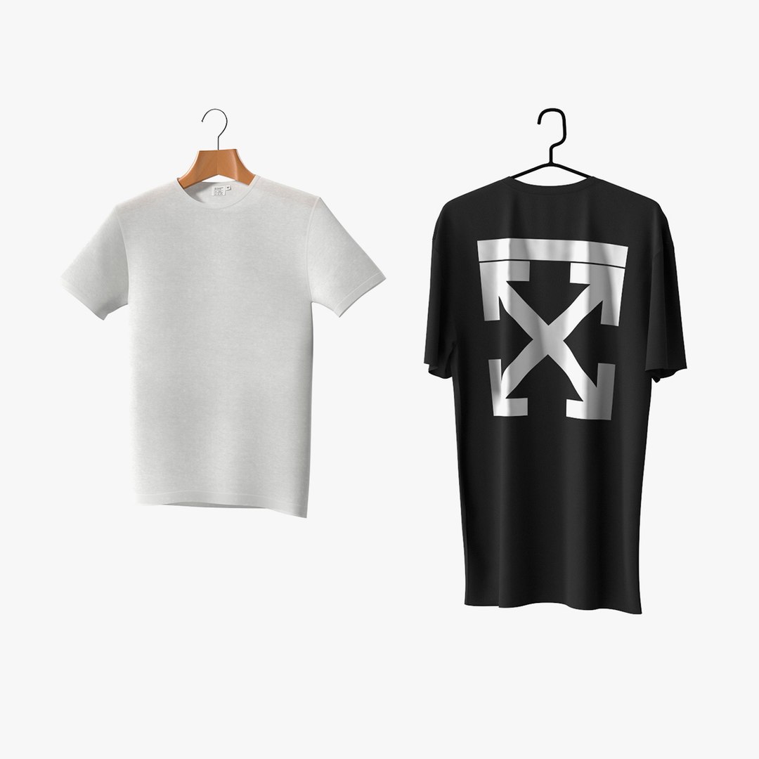 T-Shirt on Hangers Collection 3D model preview