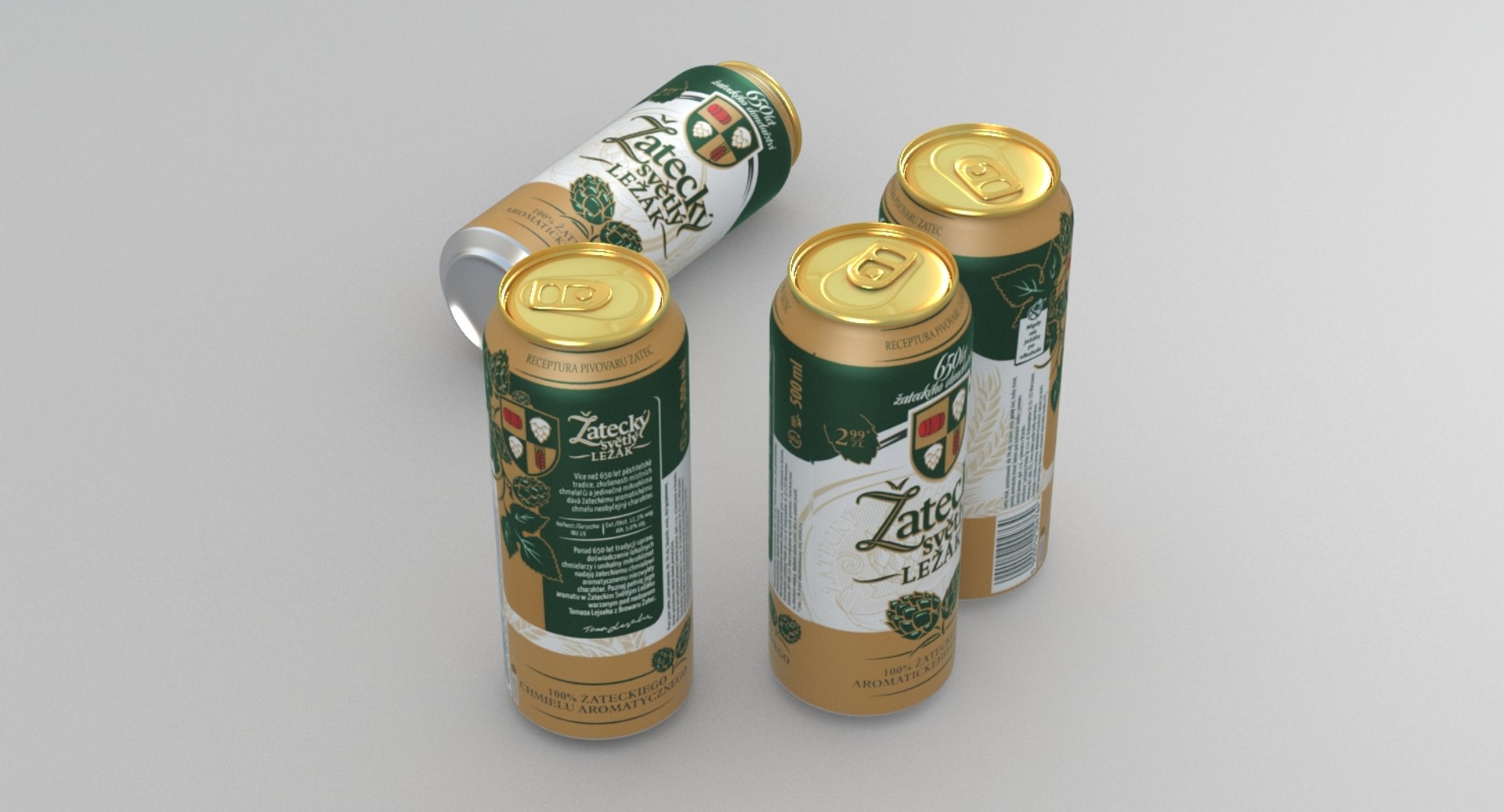 Beer Zatecky Svetly Lezak 3d Model
