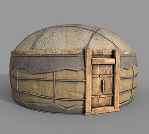 Old Mongolian Yurt House model