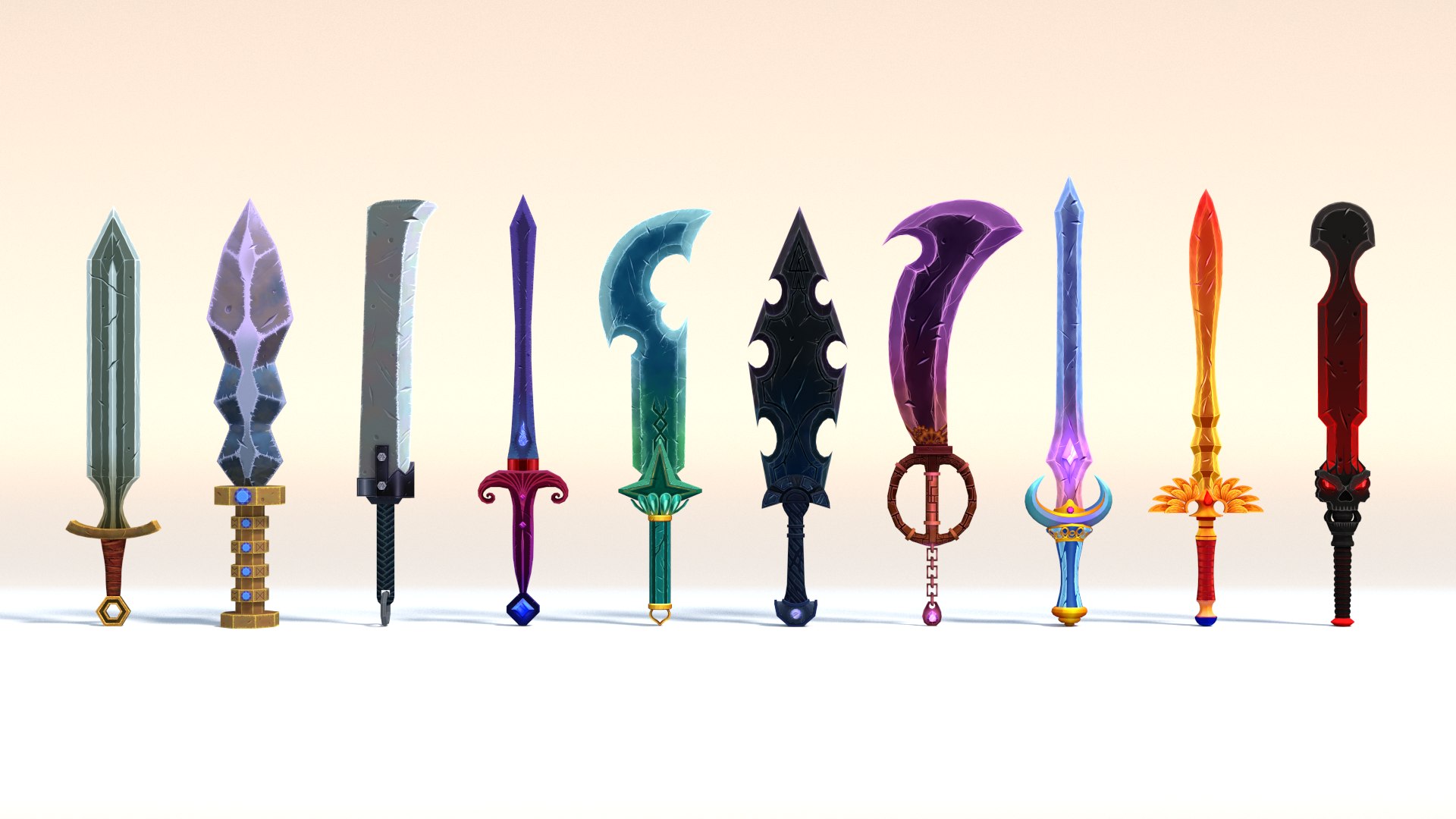 3d model of fantasy sword