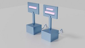 3D model Two lamps in the form of Japanese numbers