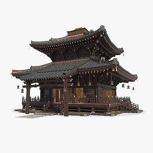 Asian ancient architecture palaces temples model