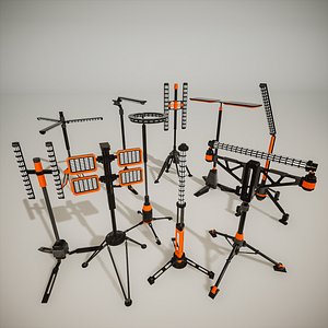 SciFi Lamps Props 3D model