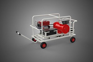 DIESEL AUTOMATIC ELECTRIC MOTOR STARTER DYNAMO FLYWHEEL GENSET 3D