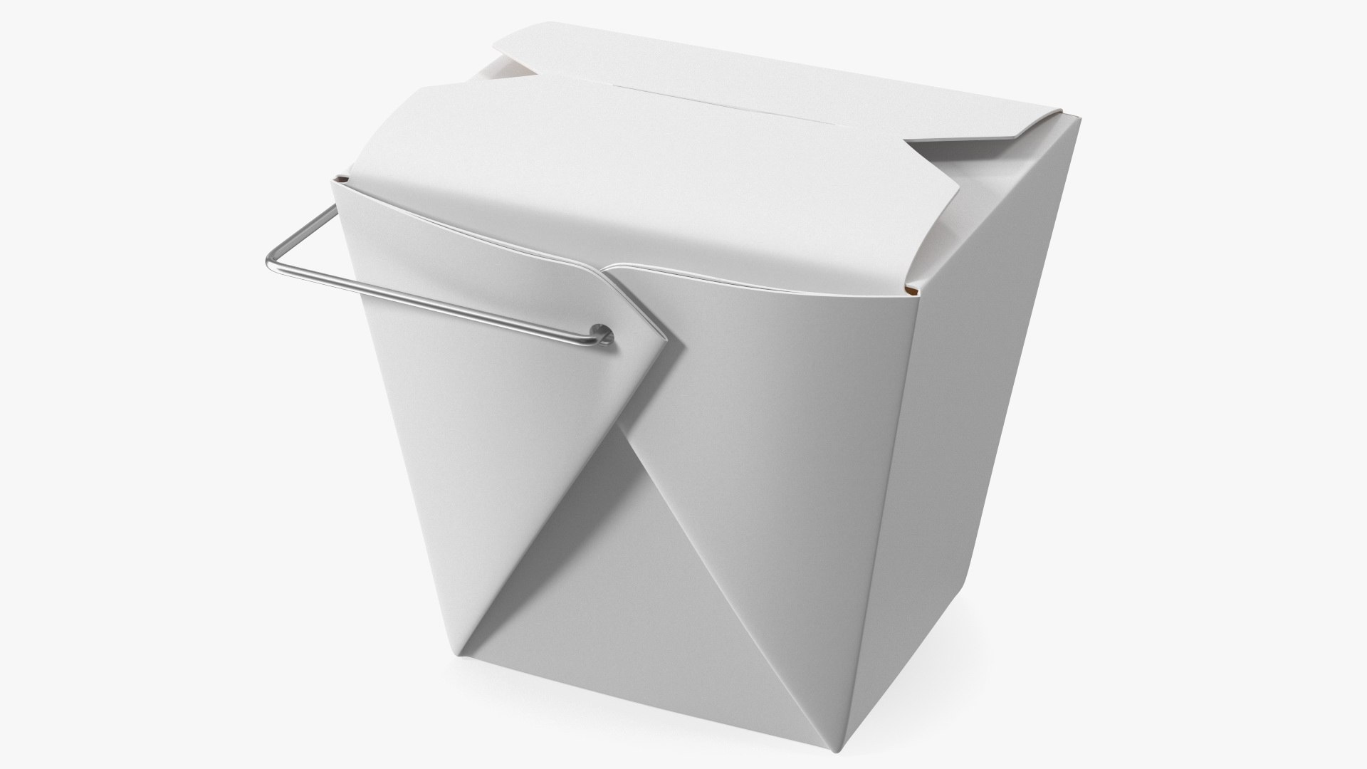 Paper Take Out Food Container 16 Oz 3D model preview