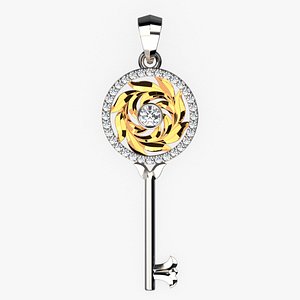 Gemstone Key Pendant P15 3D print model model