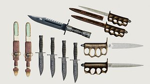 Stylized Knife And Dagger Pack 45 Game Ready Melee Weapons