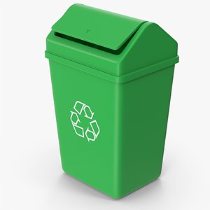 Green Trash Can