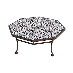 3D Tazi designs moroccan coffee table octagonal model