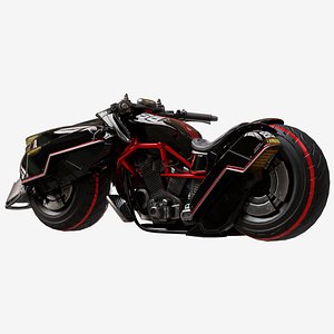 Stylized Futuristic Terry Motorcycle 3D model