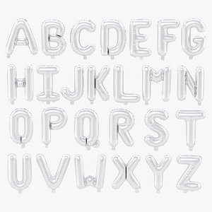 Balloon Alphabet Silver