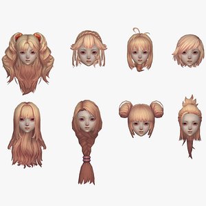 3D hair style 05 model