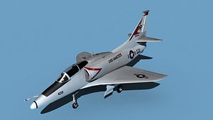 3D model Douglas TA-4M Skyhawk V03 USN