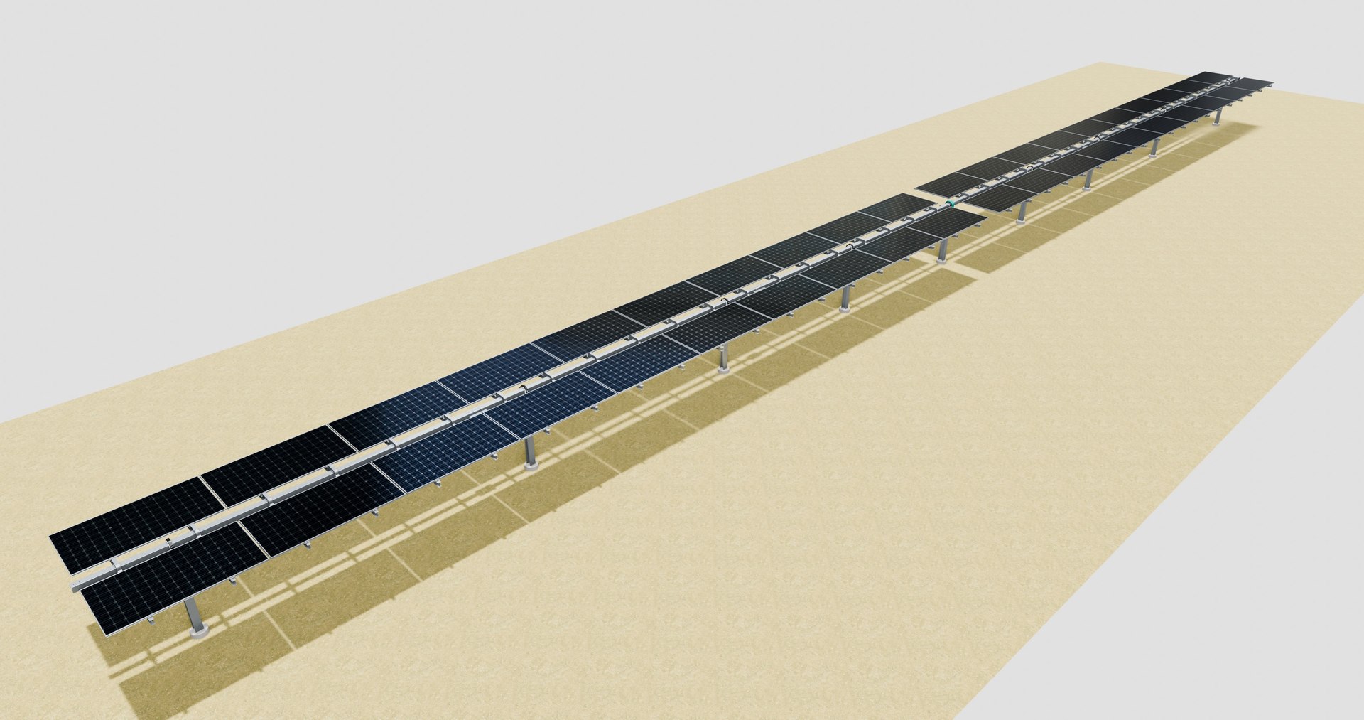 3D Solar Tracker Table 2x10x2-55-0-55 Degree Model - TurboSquid 2386491