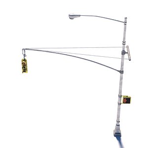 3D model new street lamp traffic light