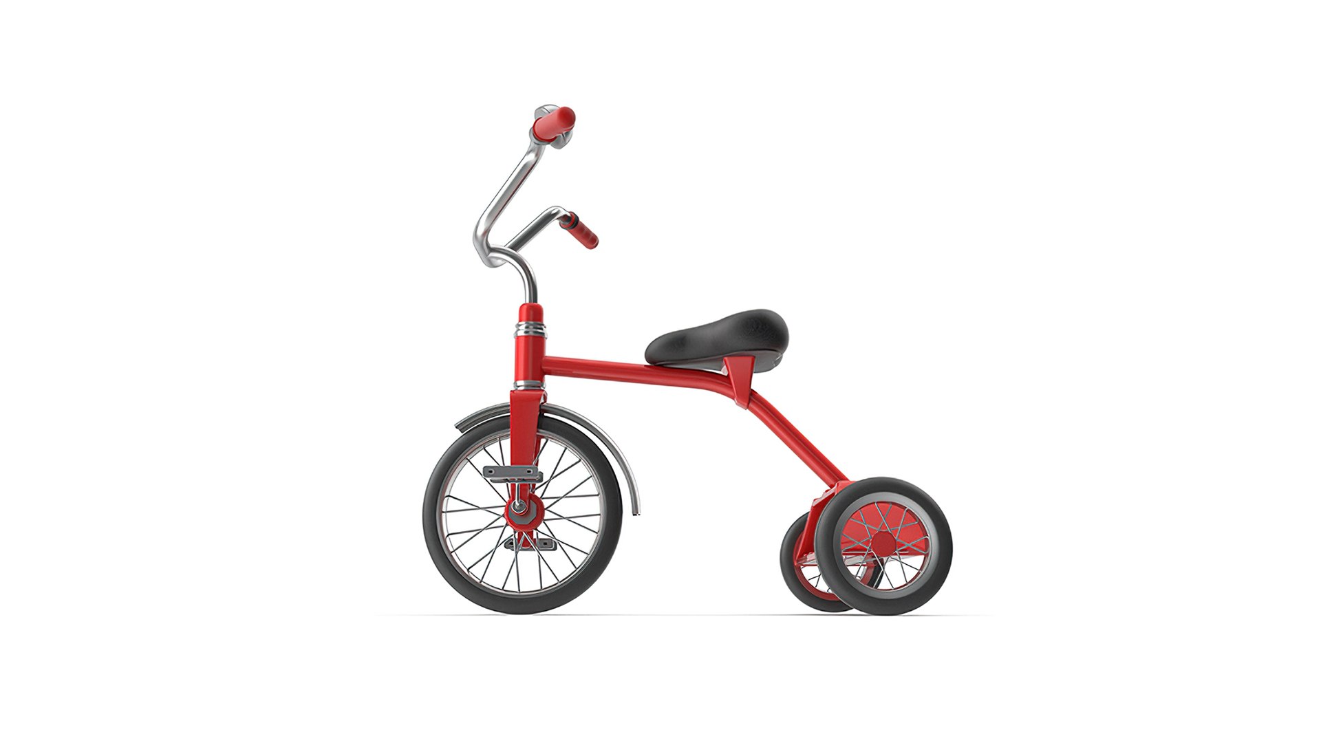 3D Red Tricycle Model TurboSquid 2103689