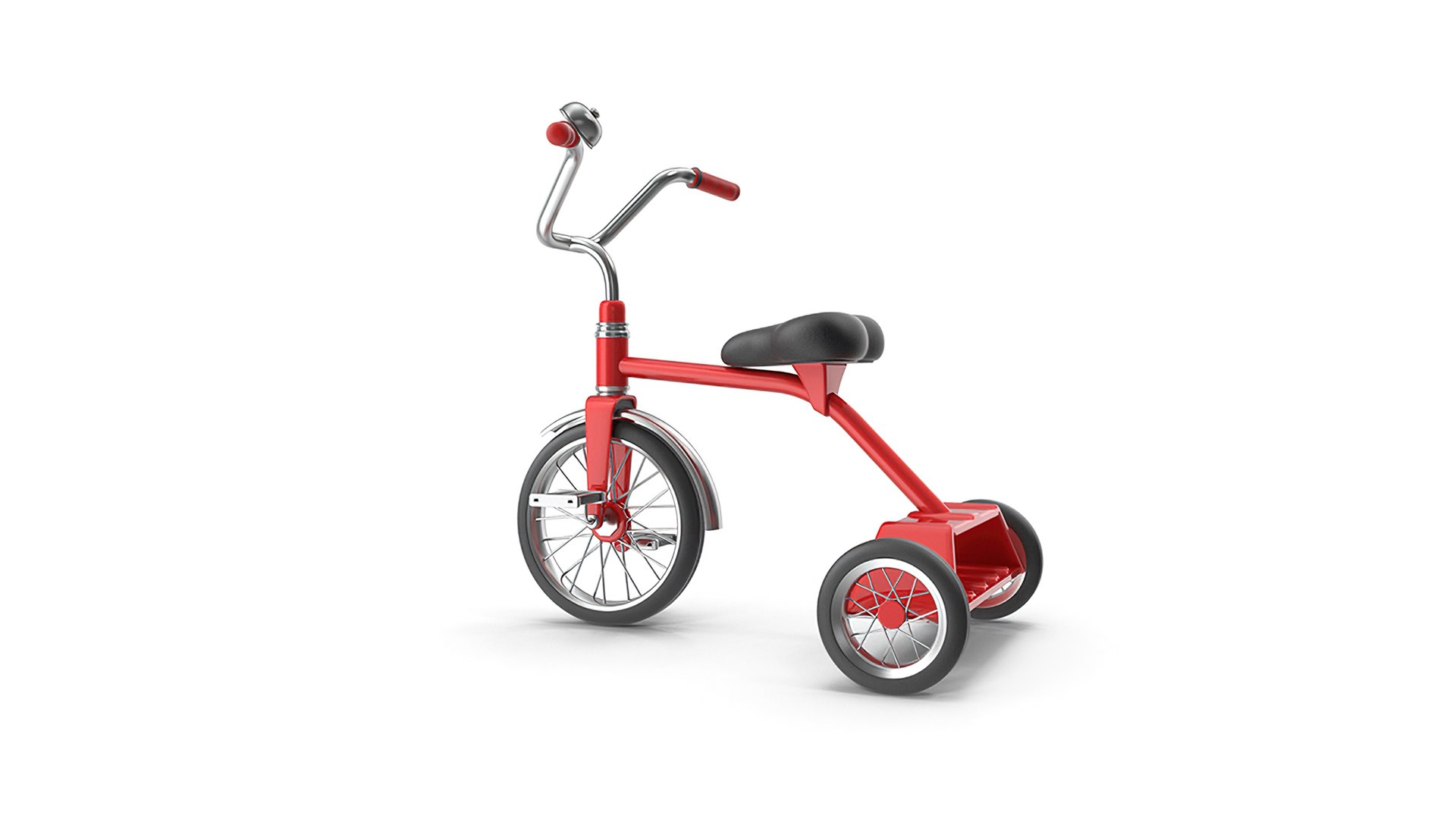 3D Red Tricycle Model TurboSquid 2103689