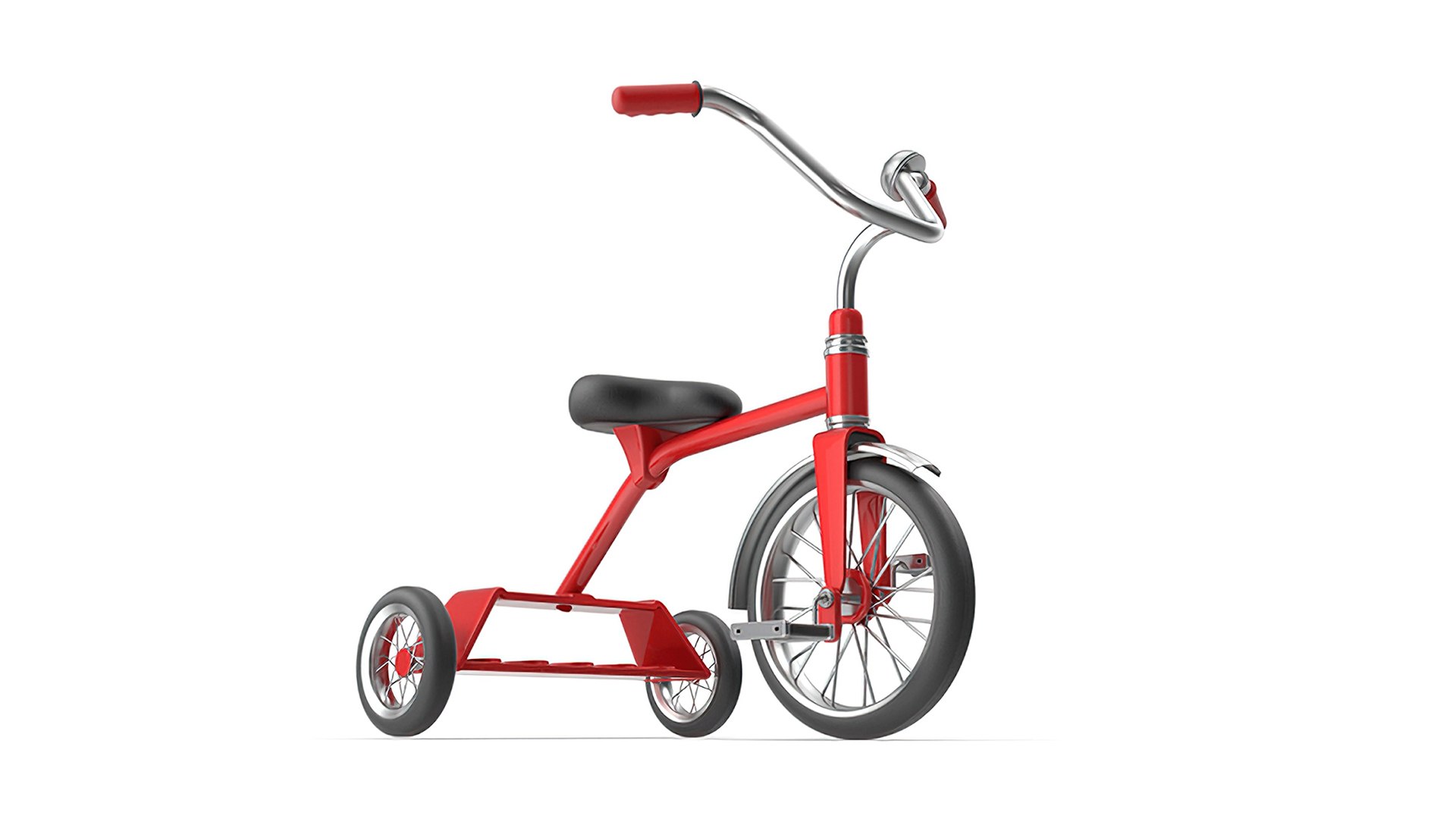 3D Red Tricycle model - TurboSquid 2103689