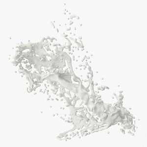 3D milk splash
