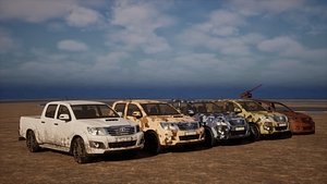 Rigged  Truck  with M2 Browning Game Ready UE5  Blender 4K PBR Textures 3D model