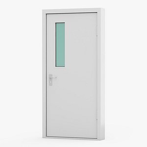 3D Personnel Steel Door Grey